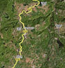 Zona di Piandelagotti vista dal satellite