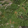 Zona del Sasso Tignoso vista dal satellite